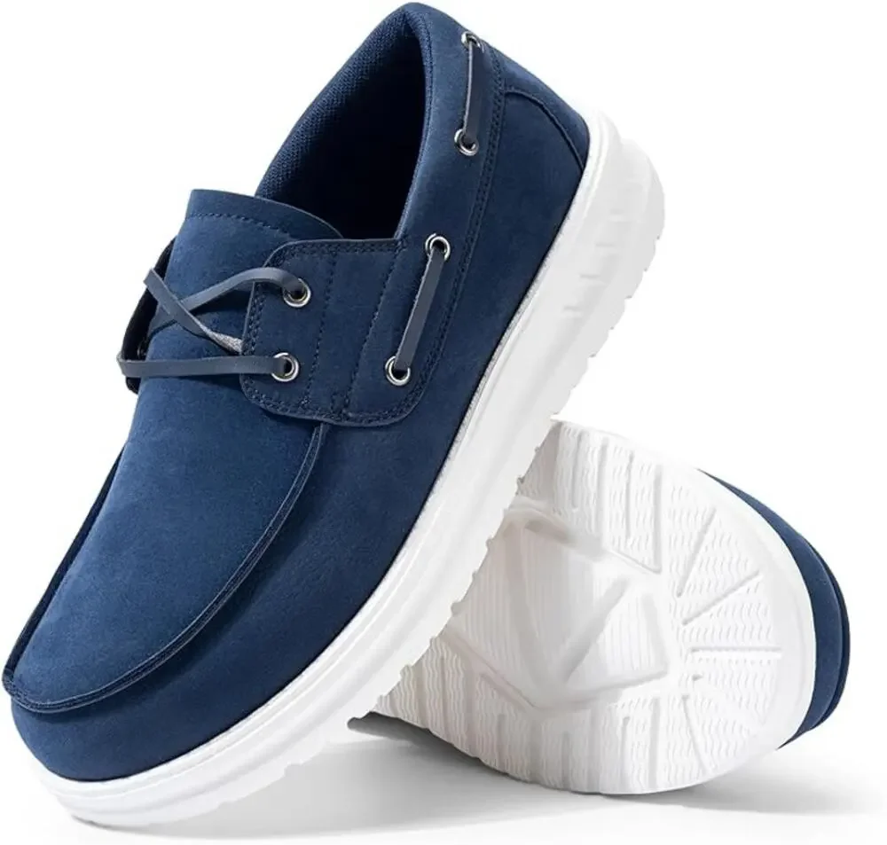 1887 NIB FitVille Mens Wide Loafer Casual Slip on Shoes Suede Loafers Casual 13W